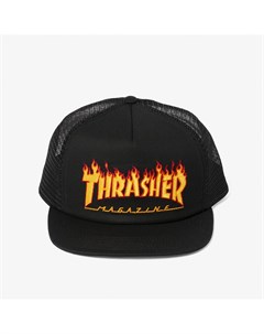 Кепка Flame Logo Emb Mesh Cap Black 2021 Thrasher