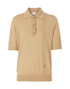 Светло коричневая футболка поло Burberry