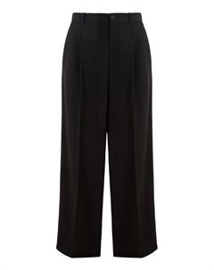 Черные широкие брюки из шерсти Balenciaga