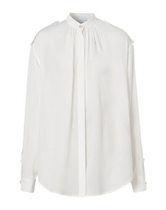 Белая шелковая рубашка Burberry