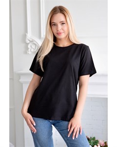 Жен футболка Базовая Черный р 58 Lika dress