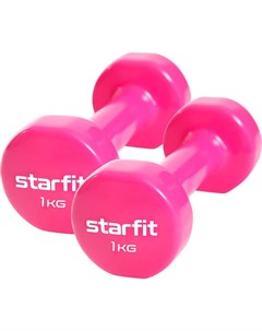 Гантель виниловая Core DB 101 1 кг розовый 2 шт Starfit