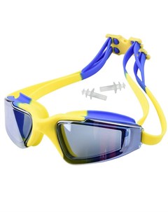 Очки для плавания с берушами C33452 0 сине желтые Sportex