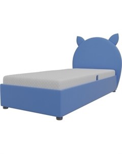 Детская кровать Бриони эко кожа голубой Артмебель