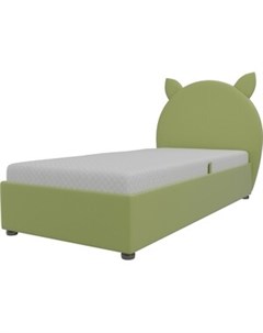 Детская кровать Бриони эко кожа зеленый Артмебель