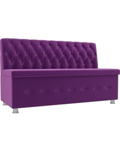 Кухонный прямой диван Вента микровельвет фиолетовый Артмебель
