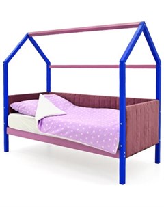 Детская кровать домик мягкий Svogen синий лаванда Бельмарко