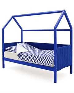 Детская кровать домик мягкий Svogen синий Бельмарко