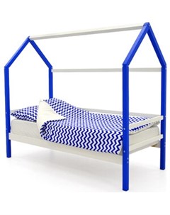 Детская кровать домик Svogen сине белый Бельмарко