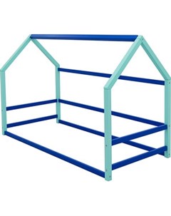 Детская кровать домик Монтессори Svogen мятно синий Бельмарко