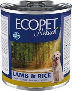 Adult Dog Lamb Rice для взрослых собак всех пород с ягненком и рисом 300 гр х 6 шт Ecopet natural