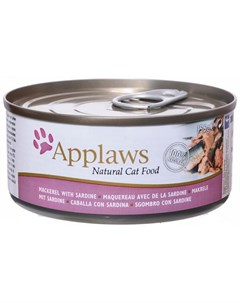 Для взрослых кошек со скумбрией и сардинкой 70 гр х 24 шт Applaws