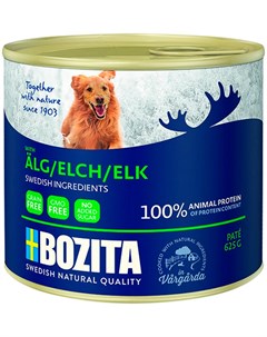 Elk для собак и щенков паштет с лосем 625 гр х 12 шт Bozita