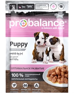 Puppy Immuno Protection для щенков всех пород с говядиной 85 гр Probalance