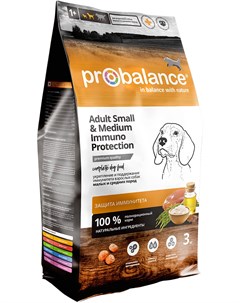 Dog Adult Small Medium Immuno для взрослых собак маленьких и средних пород с курицей 15 кг Probalance