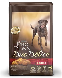 Сухой корм для собак Duo Delice Adult Canine Beef Rice 2 5 кг Purina pro plan