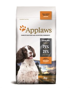 Корм беззерновой для собак малых и средних пород Курица Овощи 75 25 7 5 кг Applaws