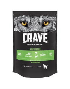 Сухой корм для взрослых собак с говядиной и ягненком 2 8 кг Crave