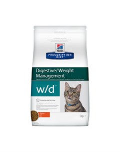Корм w d Digestive сухой диетический для кошек при поддержании веса и сахарном диабете с курицей 5 к Hill's prescription diet
