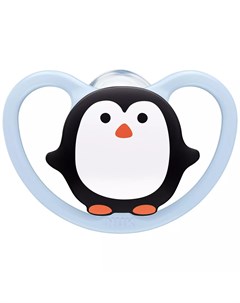 Силиконовая пустышка Space ортодонтической формы Пингвин размер 1 0 6 месяцев Соски пустышки и аксес Nuk