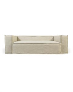 Двухместный диван blok со съемными чехлами белый 210x69x100 см La forma