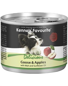 Влажный корм Kennels Favourite Goose Apples для взрослых собак всех пород с гусем и яблоком 200 г Kennels` favourite