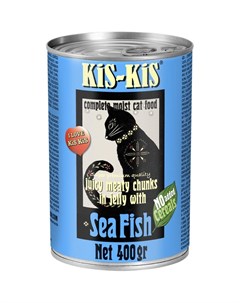 Влажный корм Canned Food Beef для кошек с морской рыбой 400 г Kis-kis