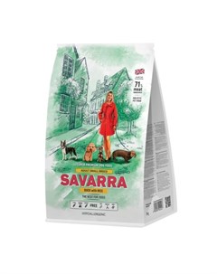 Savarra adult dog small breed сухой корм для взрослых собак мелких пород с уткой и рисом Savarra