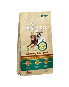 Planet pet chicken rice for senior dogs сухой корм для пожилых собак с курицей и рисом 3 кг Planet pet
