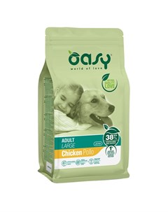 Oasy dry dog adult large сухой корм для взрослых собак крупных пород с курицей Oasy