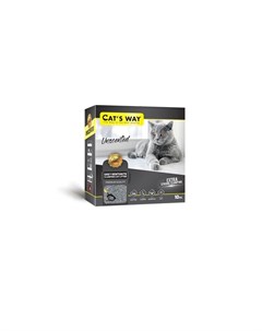 Наполнитель супер комкующийся Box Sodium Grey Cat Litter для кошачьего туалета без запаха 10 кг коро Cats way