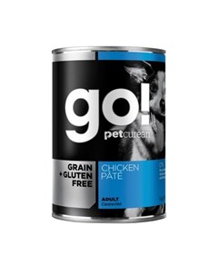 GO GF DF влажный корм для собак беззерновой паштет с курицей в консервах 400 г Go! natural holistic