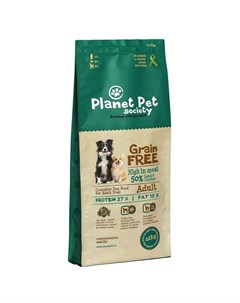 Planet pet grain free lamb potato for adult dogs сухой корм беззерновой для взрослых собак с ягненко Planet pet