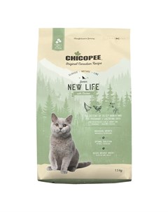 Chicopee cnl cat junior new life сухой корм для котят с курицей 1 5 кг Chicopee