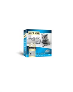 Box White Cat Litter With Marseille Soap наполнитель комкующийся для кошачьего туалета с ароматом ма Cats way