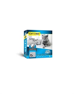 Box White Cat Litter With Active Carbon наполнитель комкующийся для кошачьего туалета без запаха с у Cats way