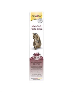 Паста Malt Soft Extra для взрослых кошек всех пород для выведения шерсти 50 г Gimcat
