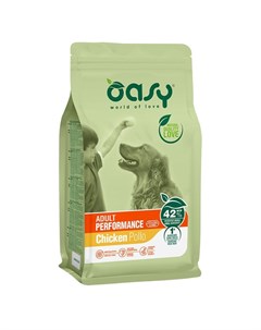Oasy dry dog adult performance сухой корм для взрослых собак активных пород с курицей 3 кг Oasy