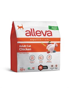 Equilibrium Сухой корм для взрослых кошек с курицей 0 4 кг Alleva
