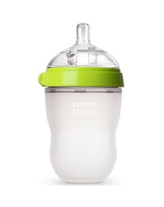Бутылочка для кормления Natural feel baby bottle цвет зеленый 250 мл силикон Comotomo