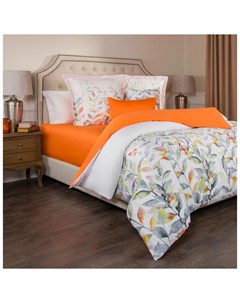 Комплект постельного белья Гармоника 1 5 спальный 100 хлопок цветы оранж 985 238 Santalino