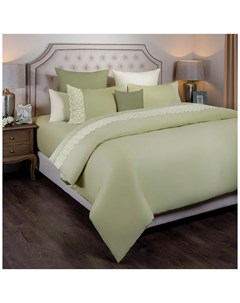 Комплект постельного белья Идиллия евро зеленый кружево 984 606 Santalino