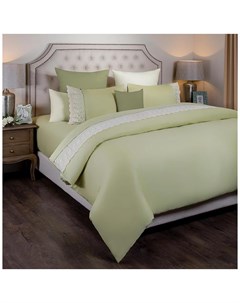 Комплект постельного белья Идиллия 2 спальный зеленый кружево Santalino