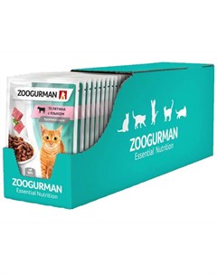 Влажный корм для кошек Телятина с языком 30 штук по 85 г Зоогурман