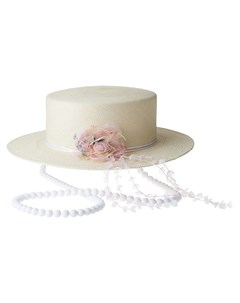 Шляпа федора Kiki с аппликацией Maison michel