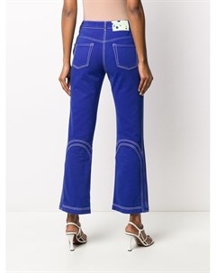 Укороченные джинсы с контрастной строчкой Off-white
