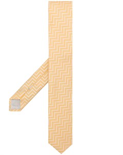 Шелковый галстук с геометричным принтом Giorgio armani
