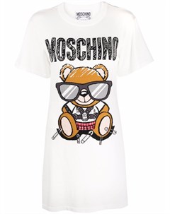 Платье футболка с принтом Teddy Bear Moschino
