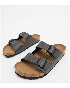 Темно серые сандалии из материалов неживотного происхождения Arizona Birkenstock