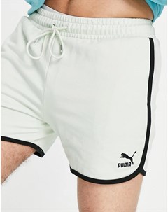 Пастельно зеленые шорты для бега с логотипом Classics Puma